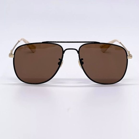 Sale! New Gucci Unisex 57mm Black and Brown Sunglasses! - Picture 4 of 8